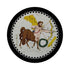 Zodiac Sagitarius Black 16" Round Pebble Placemats, Set of 4 - nicolettemayer.com
