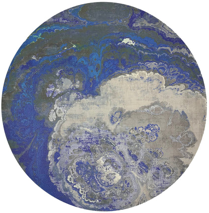 Agate Sodalite 16&quot; Round Pebble Placemats, Set Of 4 - nicolettemayer.com