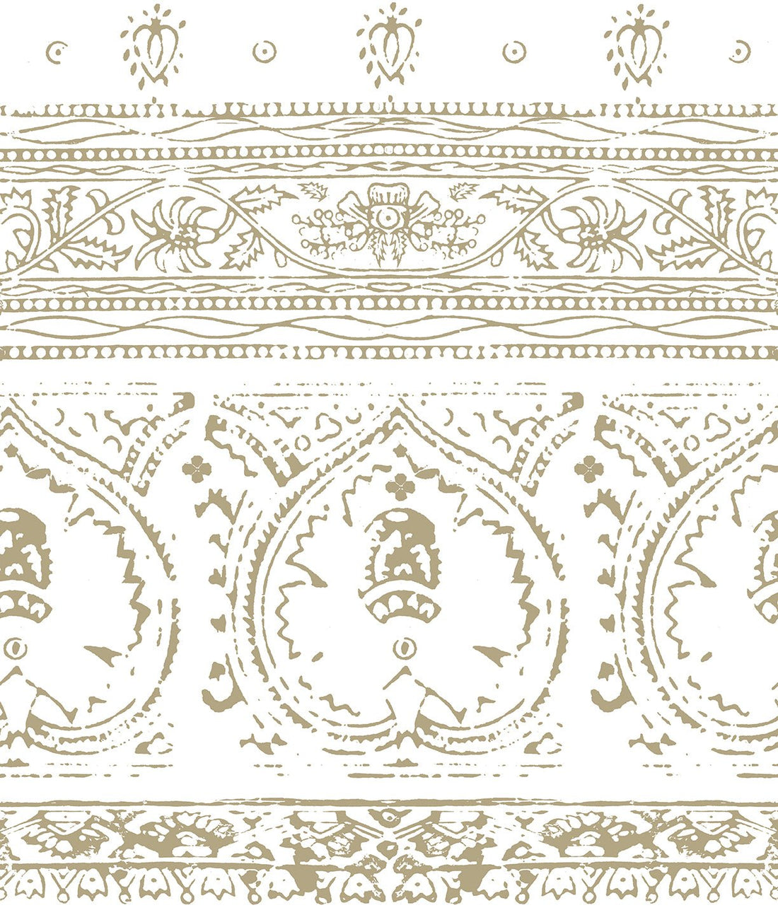 Agra Latte Peel and Stick Wallpaper, Double Roll, 34" x 288", 48 sq ft - nicolettemayer.com