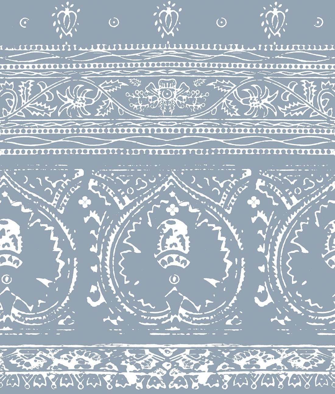 Agra Reverse Denim Peel and Stick Wallpaper, Double Roll, 34" x 288", 48 sq ft - nicolettemayer.com