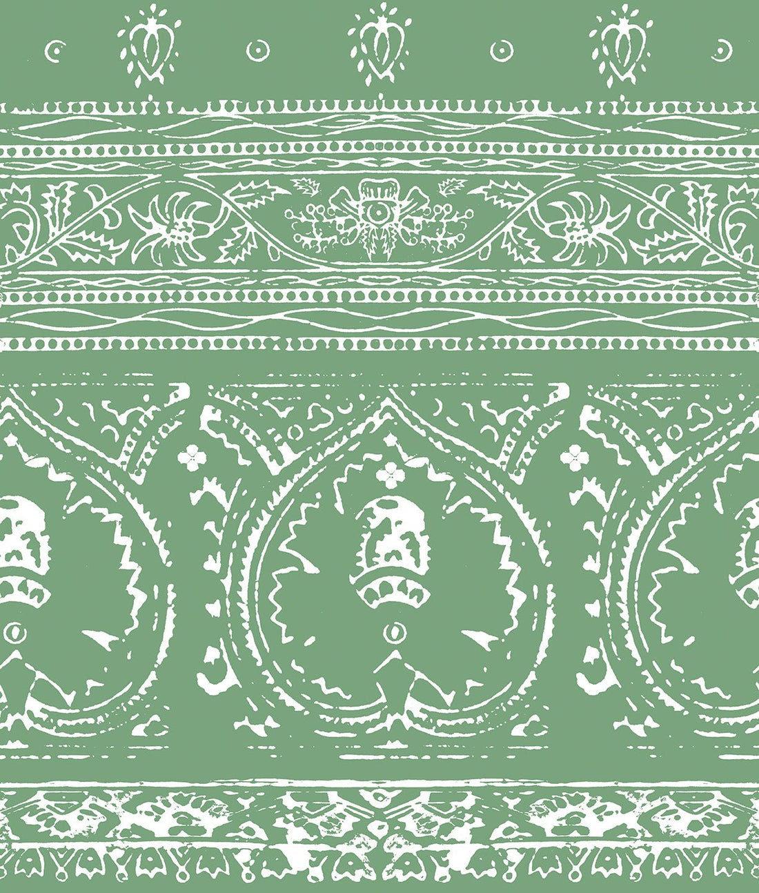 Agra Reverse Jade Peel and Stick Wallpaper, Double Roll, 34" x 288", 48 sq ft - nicolettemayer.com