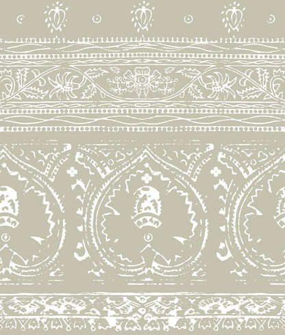 Agra Reverse Putty Peel and Stick Wallpaper, Double Roll, 34&quot; x 288&quot;, 48 sq ft - nicolettemayer.com