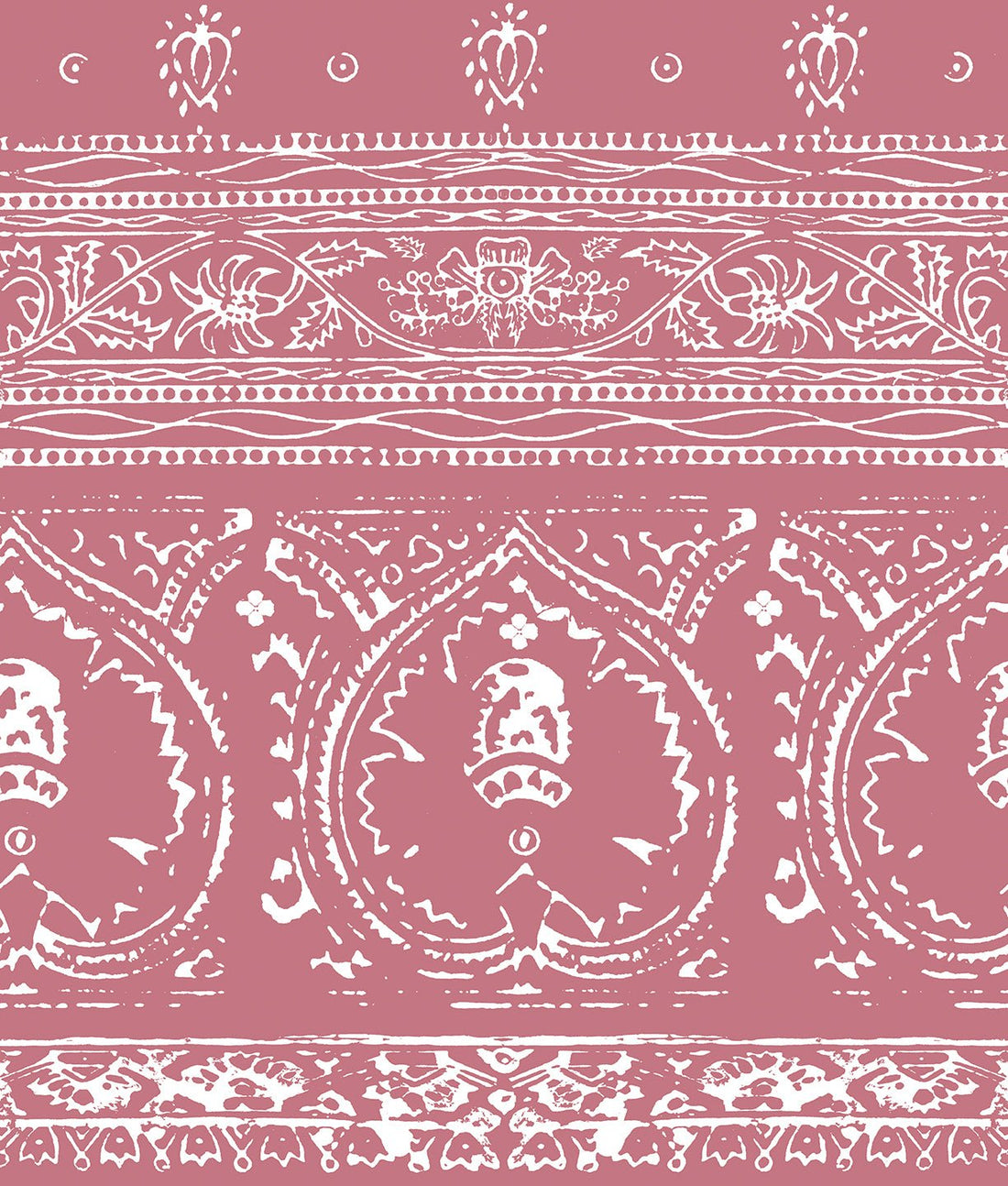 Agra Reverse Raspberry Peel and Stick Wallpaper, Double Roll, 34" x 288", 48 sq ft - nicolettemayer.com