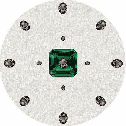 Asscher White 16&quot; Round Pebble Placemat Set of 4 - nicolettemayer.com