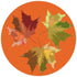 Autumn Leaves Orange 16" Round Pebble Placemat Set of 4 - nicolettemayer.com