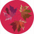 Autumn Leaves Plum 16" Round Pebble Placemat Set of 4 - nicolettemayer.com