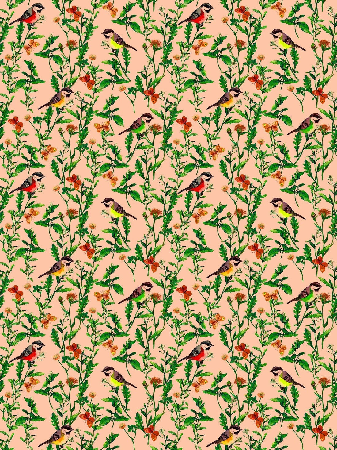 Aviary Pop Melon Wallpaper, er Yard - nicolettemayer.com