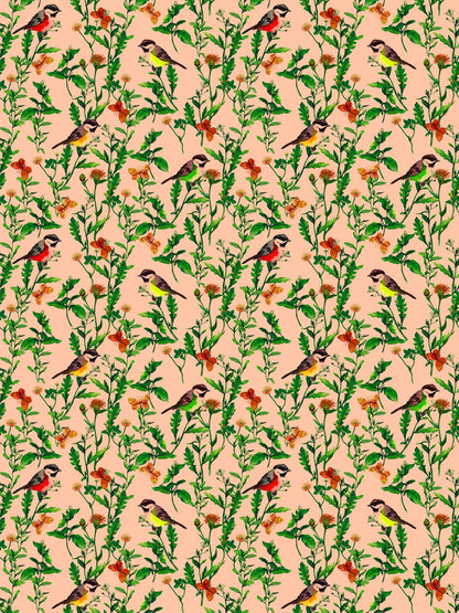 Aviary Pop Melon Wallpaper, er Yard - nicolettemayer.com