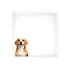 Beagle Dog Acrylic Decorative Tray, overhead, by Nicolette Mayer