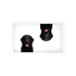 Black Lab Dog Acrylic Rectangle Tray, overhead, by Nicolette Mayer