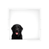 Black Lab Dog Acrylic Decorative Tray, overhead, by Nicolette Mayer