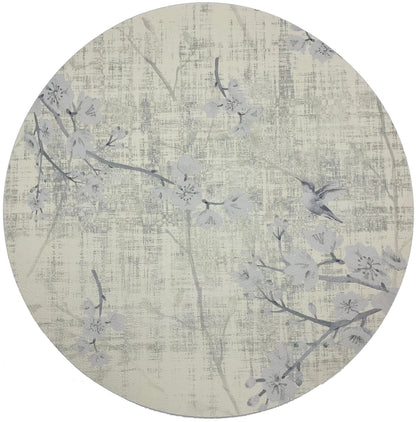 Blossom Fantasia Ivory 16 Round Pebble Placemats, Set Of 4 - nicolettemayer.com