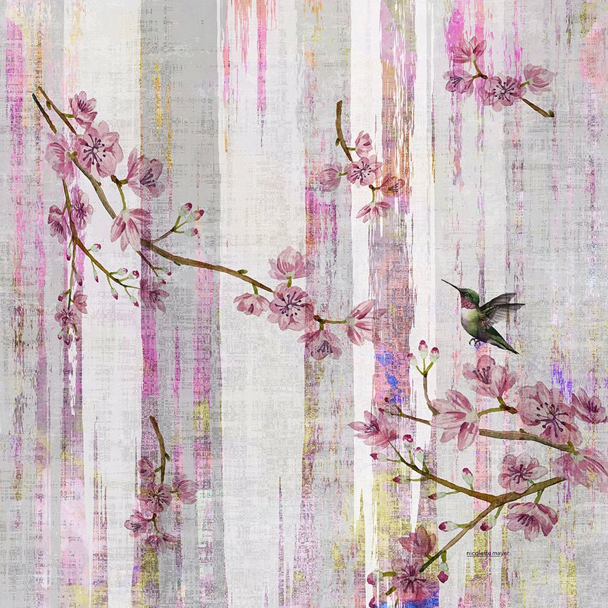 Blossom Fantasia Pink Fressia 36X36 Acrylic Art - nicolettemayer.com