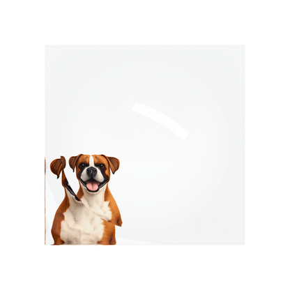 Boxer Dog Acrylic Candy Catchall Dish, overhead, by Nicolette Mayer
