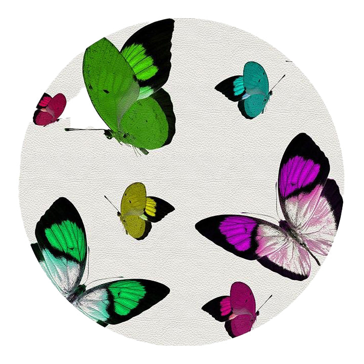 Butterflies 16&quot; Round Pebble Placemats