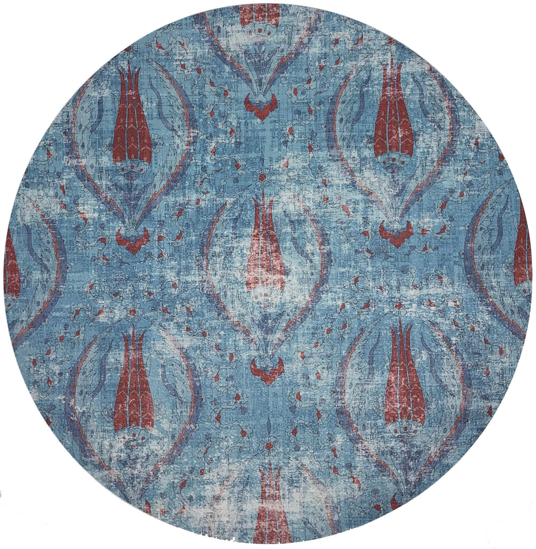 Byzantine Jewel Blue 16&quot; Round Pebble Placemats, Set Of 4 - nicolettemayer.com