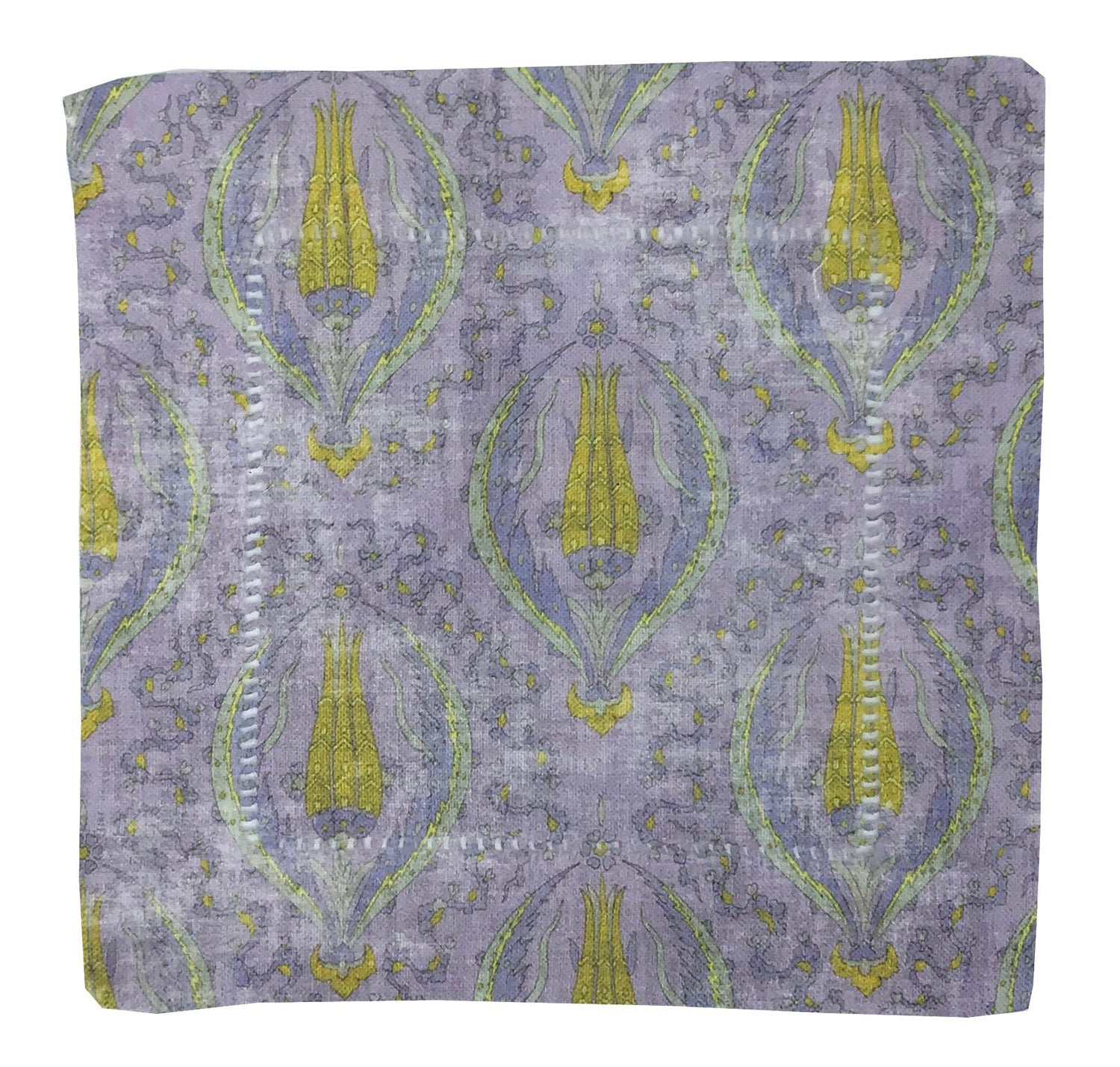 Byzantine Jewel Green 6&quot;X6&quot; Hemstitch Cocktail Napkins, Set of 4 - nicolettemayer.com