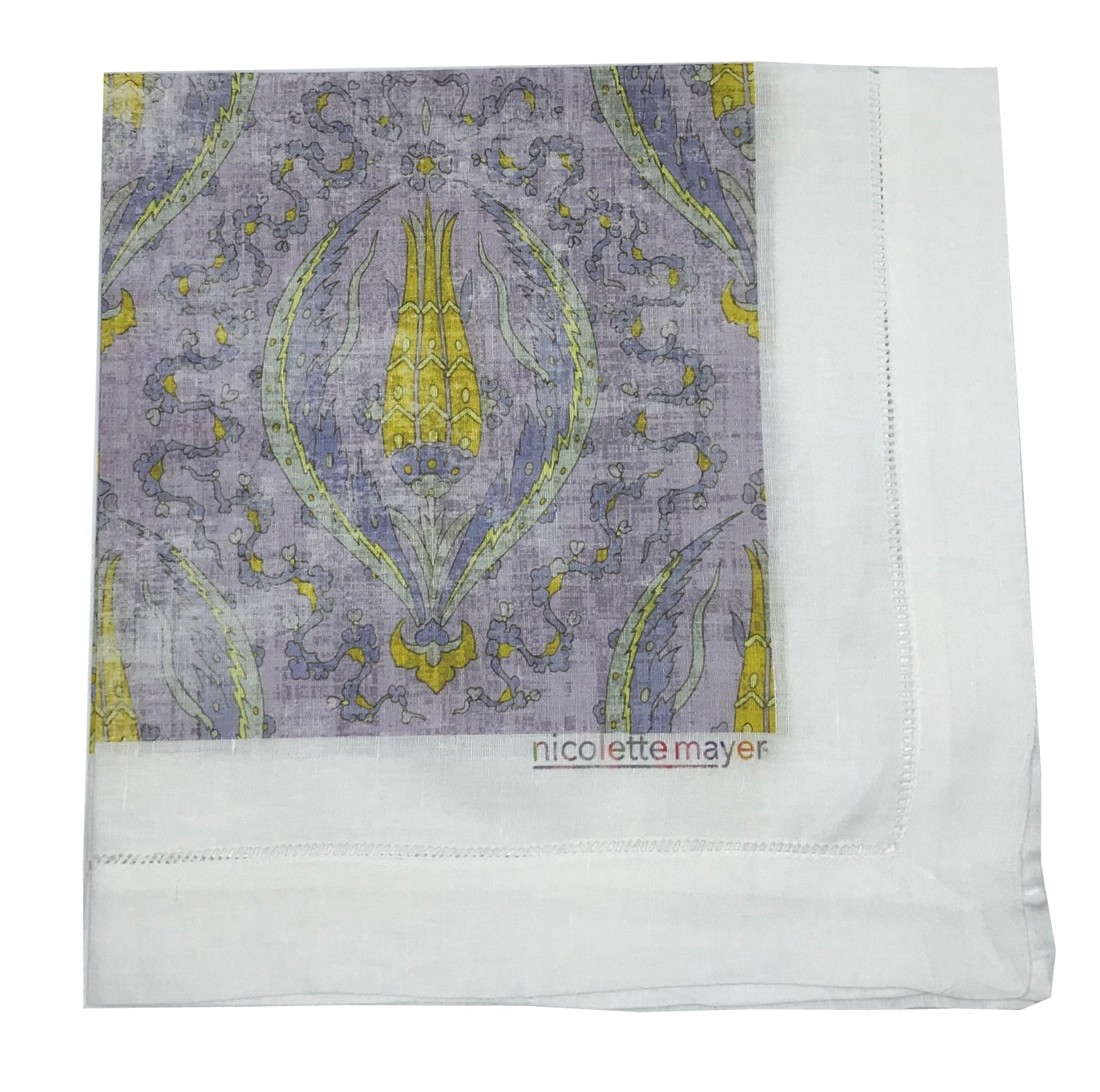 Byzantine Jewel Lilac 22X22 Hemstitch Napkin, Set of 4 - nicolettemayer.com