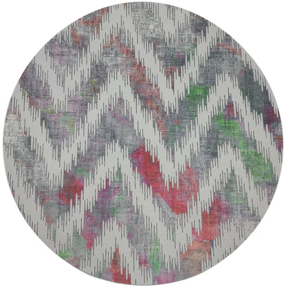 Chevron Holiday 16&quot; Round Pebble Placemat, Set Of 4 - nicolettemayer.com