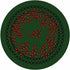 Christmas Berries Red Green 16 Round Pebble Placemat Set of 4 - nicolettemayer.com