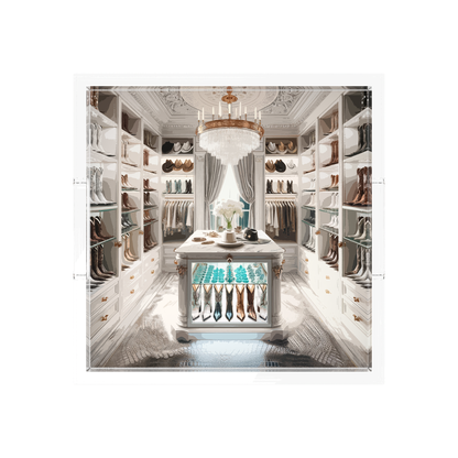 Closet Haute Cowgirl Acrylic Decorative Tray, overhead, by Nicolette Mayer
