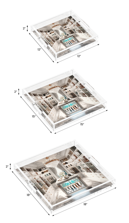 Closet Haute Cowgirl Acrylic Decorative Tray, all three sizes, by Nicolette Mayer