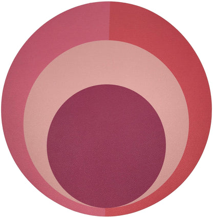 Colorblock Pink Coral 16 Round Pebble Placemat, Set Of 4 - nicolettemayer.com