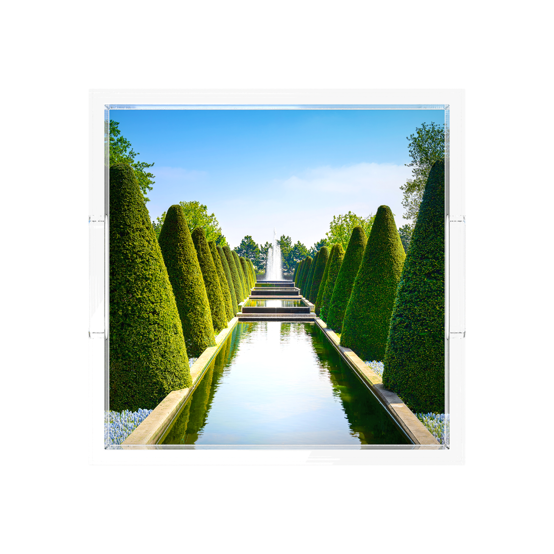 Conical Topiary Acrylic Decorative Tray, 12 x 12 in., 15 x 15 in., 18 x 18 in. by Nicolette Mayer