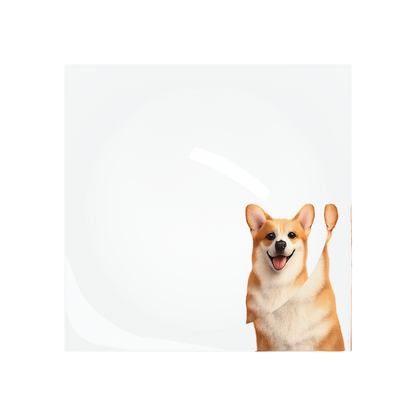 Corgi Dog Acrylic Candy Catchall Dish, overhead, by Nicolette Mayer
