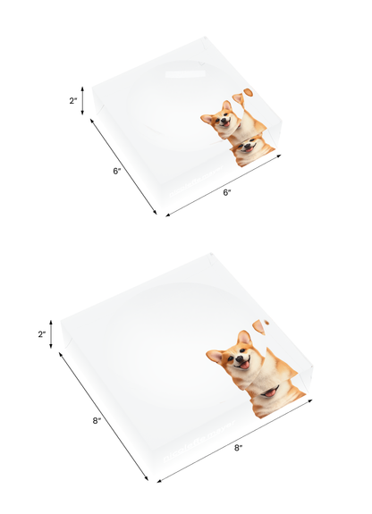 Corgi Dog Acrylic Candy Catchall Dish, both sizes, by Nicolette Mayer