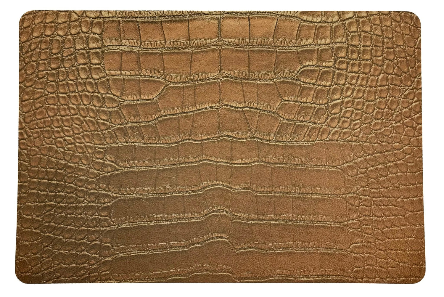 Crocodile Aves Gold 17.5 Rectangle Pebble Placemats, Set Of 4 - nicolettemayer.com