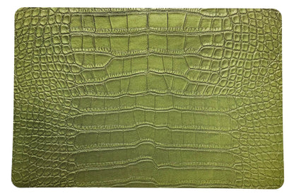 Crocodile Key Lime 17.5 Rectangle Pebble Placemats, Set Of 4 - nicolettemayer.com