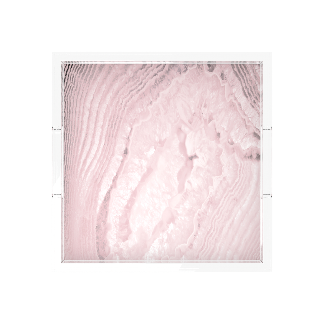 Crystal Blossom Acrylic Decorative Tray, 12 x 12 in., 15 x 15 in., 18 x 18 in. by Nicolette Mayer