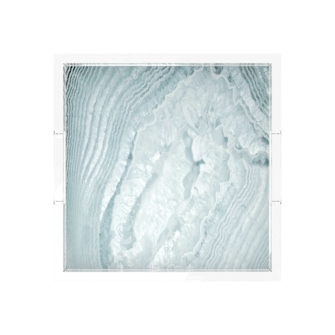 Crystal Bluebell Acrylic Decorative Tray, 12 x 12 in., 15 x 15 in., 18 x 18 in. by Nicolette Mayer