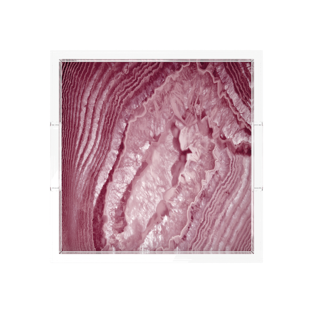 Crystal Bordeaux Acrylic Decorative Tray, 12 x 12 in., 15 x 15 in., 18 x 18 in. by Nicolette Mayer