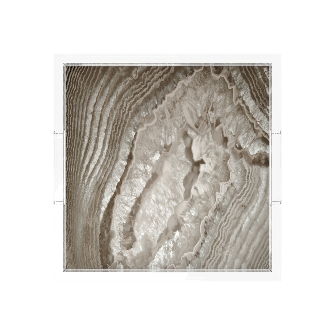 Crystal Chocolate Acrylic Decorative Tray, 12 x 12 in., 15 x 15 in., 18 x 18 in. by Nicolette Mayer