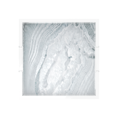Crystal Light Silver Acrylic Decorative Tray, 12 x 12 in., 15 x 15 in., 18 x 18 in. by Nicolette Mayer