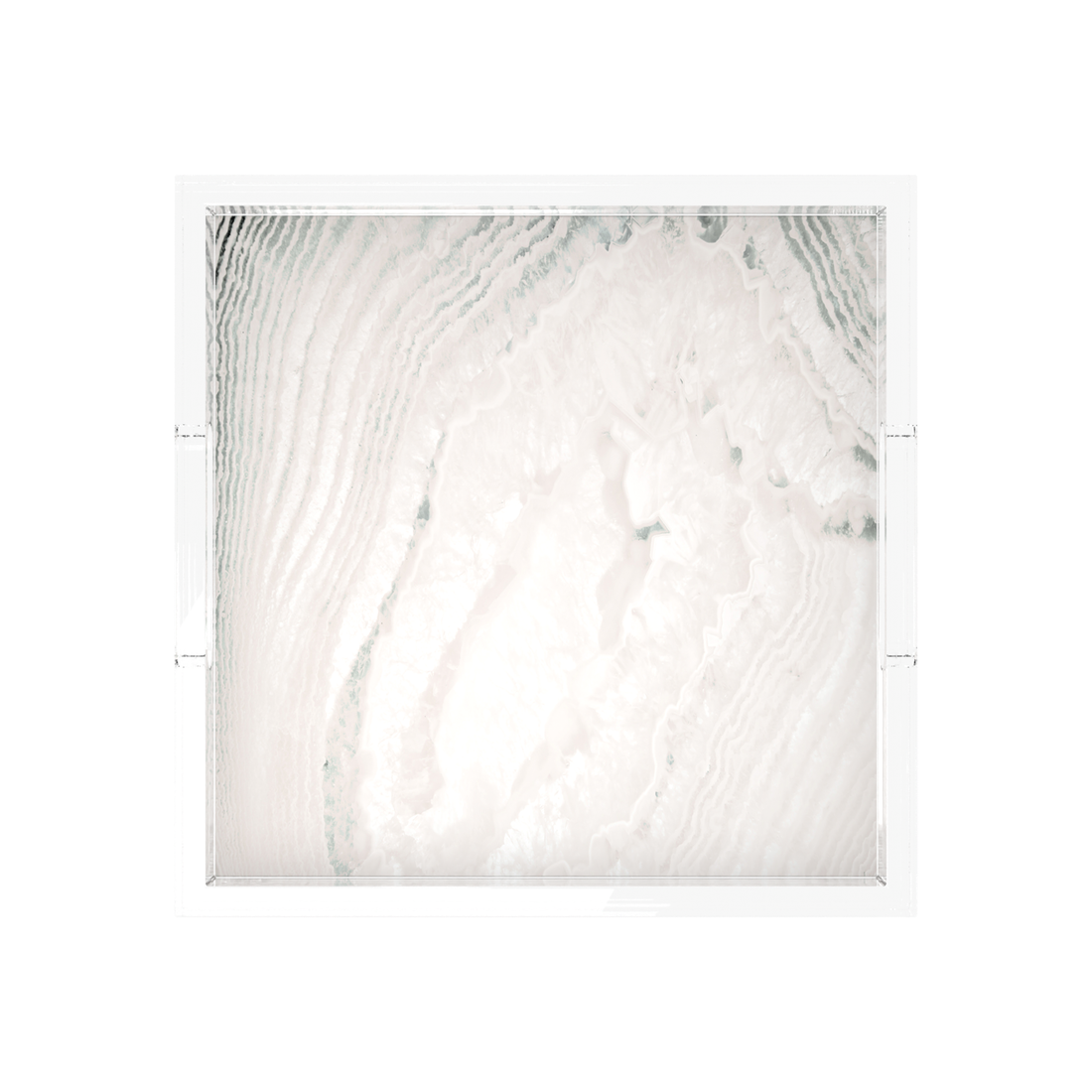 Crystal Lux Blush Acrylic Decorative Tray, 12 x 12 in., 15 x 15 in., 18 x 18 in. by Nicolette Mayer