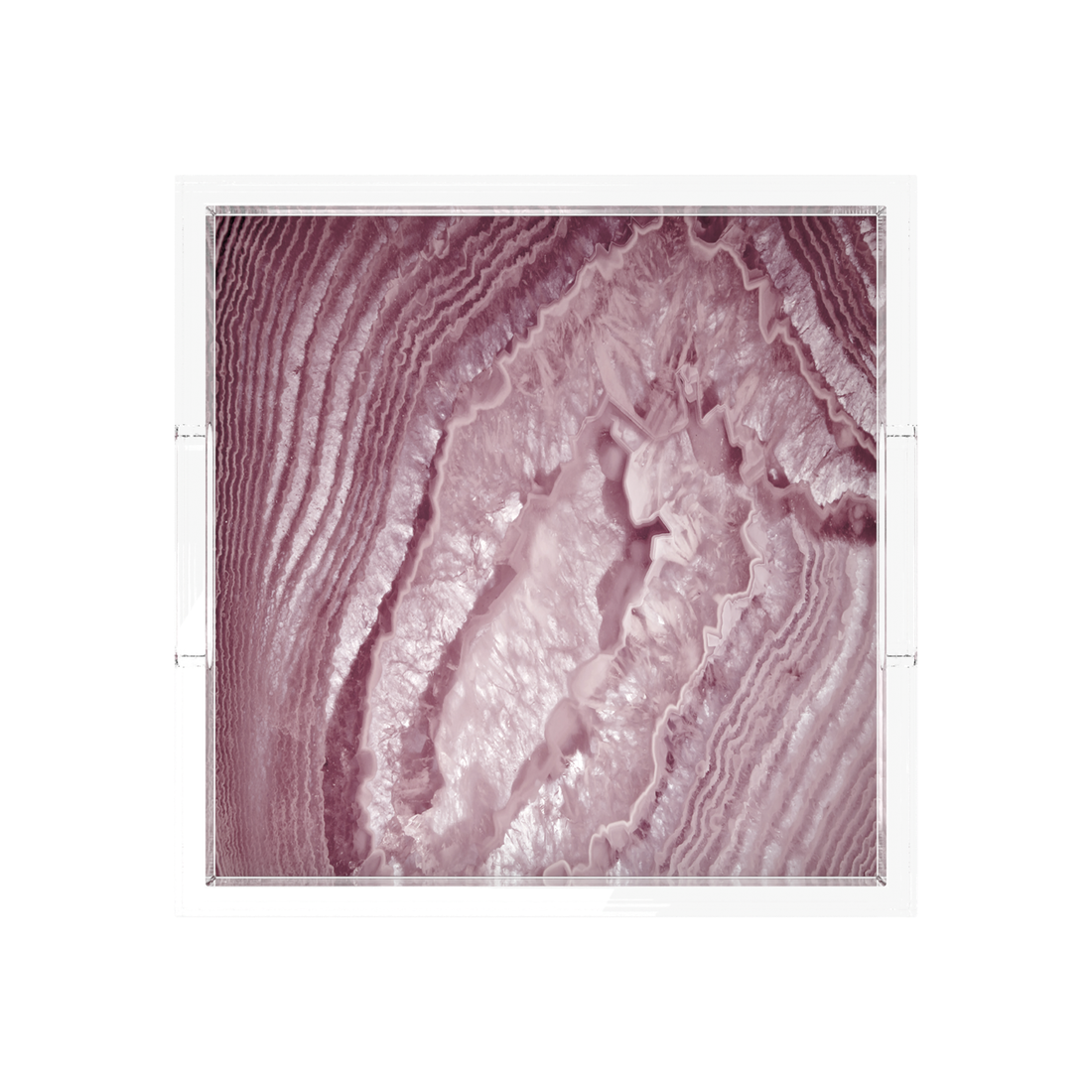 Crystal Malbec Acrylic Decorative Tray, 12 x 12 in., 15 x 15 in., 18 x 18 in. by Nicolette Mayer