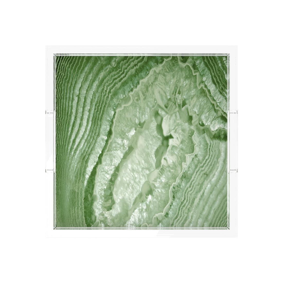 Crystal Moss Acrylic Decorative Tray, 12 x 12 in., 15 x 15 in., 18 x 18 in. by Nicolette Mayer