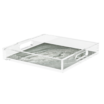 Crystal Slate Acrylic Decorative Tray, 12 x 12 in., 15 x 15 in., 18 x 18 in. by Nicolette Mayer