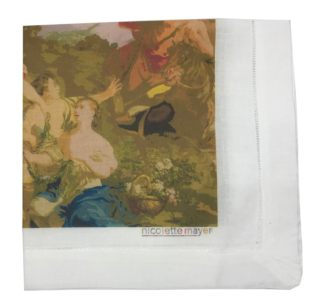 CYPRUS PICNIC VINTAGE 22"X22" HEMSTITCH DINNER NAPKIN, SET OF 4 - nicolettemayer.com