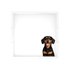 Dachshund Dog Acrylic Decorative Tray, overhead, by Nicolette Mayer