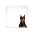 Doberman Dog Acrylic Decorative Tray, overhead, by Nicolette Mayer