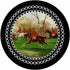 English Hunting Black 16" Round Pebble Placemat Set of 4 - nicolettemayer.com