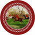 English Hunting Red 16" Round Pebble Placemat Set of 4 - nicolettemayer.com