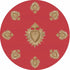 Ex Vote Crimson 16" Round Pebble Placemat Set of 4 - nicolettemayer.com