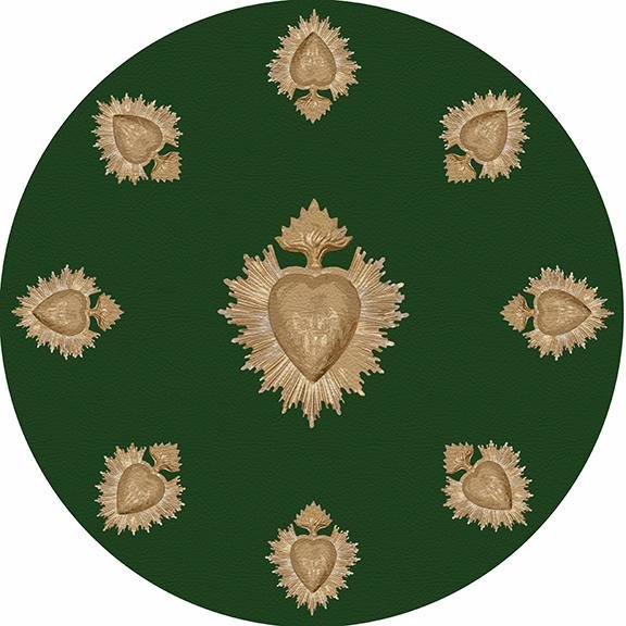 Ex Vote Evergreen 16&quot; Round Pebble Placemat Set of 4 - nicolettemayer.com
