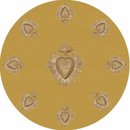 Ex Vote Gold 16&quot; Round Pebble Placemat Set of 4 - nicolettemayer.com