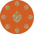 Ex Vote Orange 16" Round Pebble Placemat Set of 4 - nicolettemayer.com
